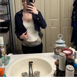 Navy Jeans jacket with small details